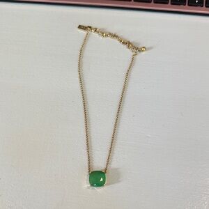 Kate Spade Gold Necklace with Green Pendant